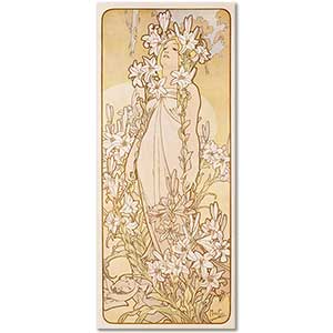 Alphonse Mucha The Flower Series Lily Art Print