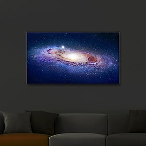 Andromeda Galaxy Full Lighted Art Print