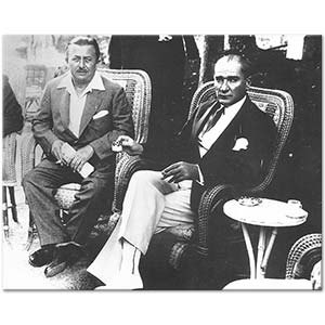 Atatürk İç İşleri Bakanı Şükrü Kaya ile Yalovada Kanvas Tablo