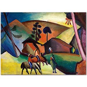 August Macke Indians On Horses Art Print