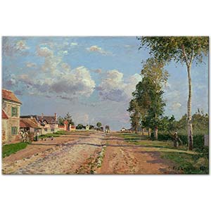 Camille Pissarro Route de Versailles, Rocquencourt Art Print