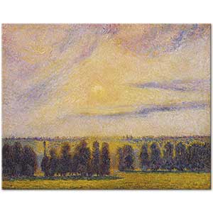 Camille Pissarro Sunset at Eragny Art Print