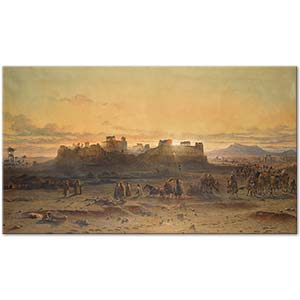 Carl Haag Tapınak Harabeleri Palmyra Kanvas Tablo