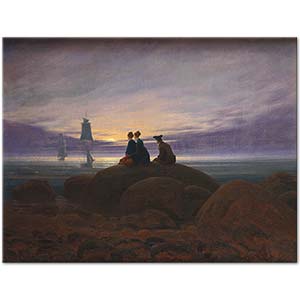 Caspar David Friedrich Moonrise Over The Sea Art Print