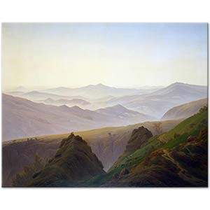 Caspar David Friedrich Dağlarda Sabah Kanvas Tablo