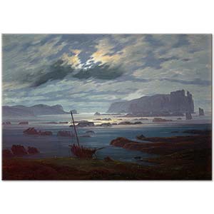 Caspar David Friedrich Northern Sea In The Moonlight Art Print