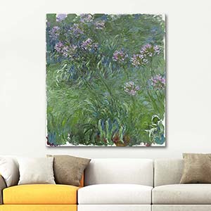 Claude Monet Aşk Çiçeği (Agapanthus) Kanvas Tablo