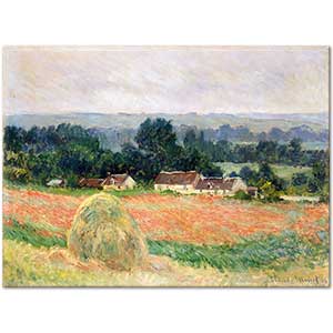 Claude Monet Givernyde Saman Yığını Kanvas Tablo