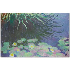 Claude Monet Nymphéas Avec Reflets De Hautes Herbes Art Print