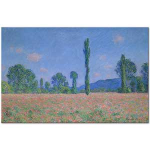Claude Monet Gelincik Tarlası (Giverny) Kanvas Tablo