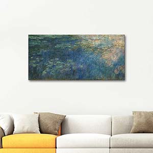 Claude Monet Suda Bulut Yansımaları Kanvas Tablo