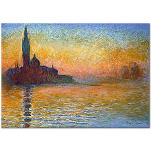 Claude Monet San Giorgio Maggiore Venedik Kanvas Tablo