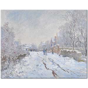 Claude Monet Kar Manzarası Argenteuil Kanvas Tablo