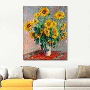 Claude Monet Sunflowers Art Print