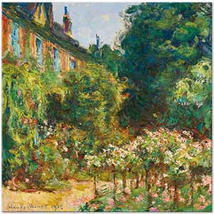 Claude Monet The Artist's House in Giverny Art Print