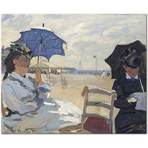 Claude Monet The Beach at Trouville Art Print