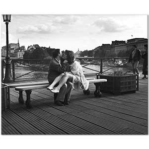 Edouard Boubat Paris Pont des Arts Kanvas Tablo