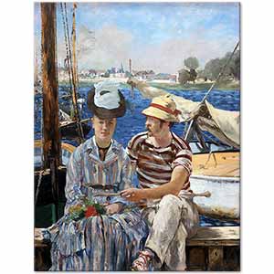 Edouard Manet Argenteuil Kanvas Tablo
