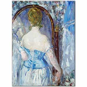 Edouard Manet Ayna Karşısında Kanvas Tablo