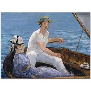 Edouard Manet Teknede Kanvas Tablo