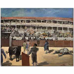 Edouard Manet Boğa Güreşi Kanvas Tablo