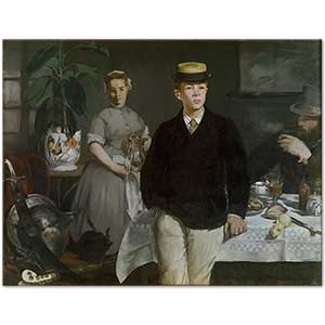 Edouard Manet Atölyede Öğlen Yemeği Kanvas Tablo