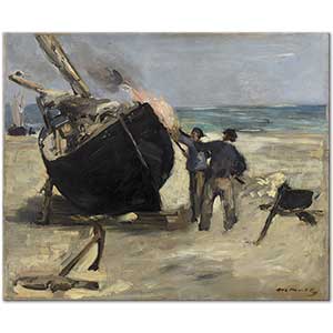 Edouard Manet Tekneyi Katranlama Kanvas Tablo