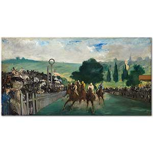 Edouard Manet Longchampta At Yarışları Kanvas Tablo