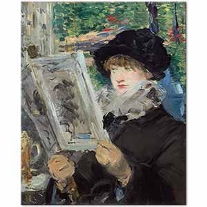 Edouard Manet Okuyan Kadın Kanvas Tablo