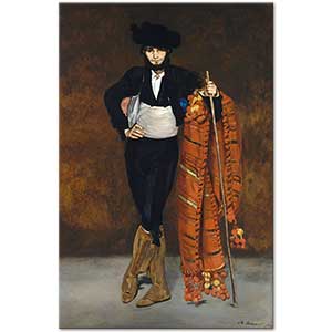 Edouard Manet Genç Adam Majo Kostümü ile Kanvas Tablo