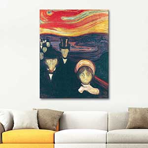 Edvard Munch Anxiety Art Print