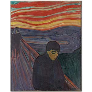 Edvard Munch Çaresizlik Kanvas Tablo