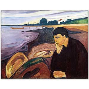 Edvard Munch Melankoli Kanvas Tablo