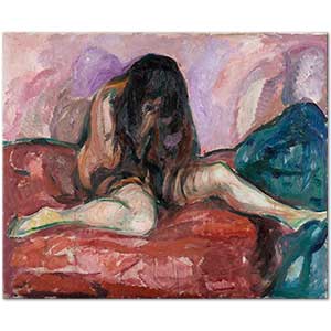Edvard Munch Ağlayan Nü Kanvas Tablo