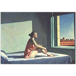 Edward Hopper Sabah Işığı Kanvas Tablo
