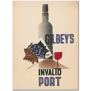 Edward McKnight Kauffer Gilbeys Invalid Port D174 Art Print