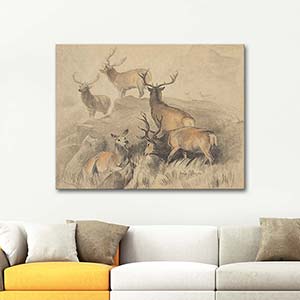 Edwin Henry Landseer Some Of The Best Harts In The Forest Art Print