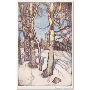 Eero Järnefelt Karlar İçinde Ağaçlar Kanvas Tablo