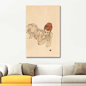 Egon Schiele Lying Woman Art Print