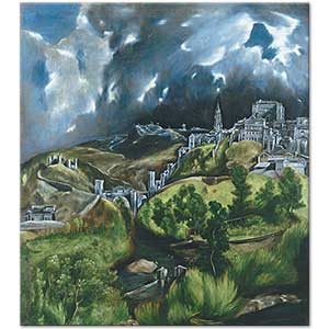 El Greco Toledo Manzarası Kanvas Tablo