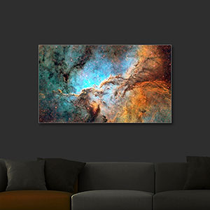 Emission Nebula Full Lighted Art Print