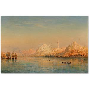 Ernst Koerner A View Of Istanbul Art Print