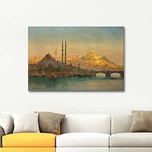 Ernst Koerner Valide And The Suleymaniye Mosque Istanbul Art Print