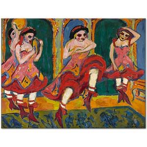 Ernst Ludwig Kirchner Çardaş Dansçıları Kanvas Tablo