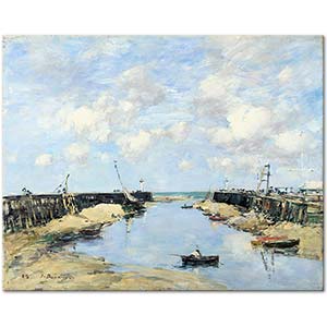 Eugene Boudin Trouville Limanı Girişi Kanvas Tablo