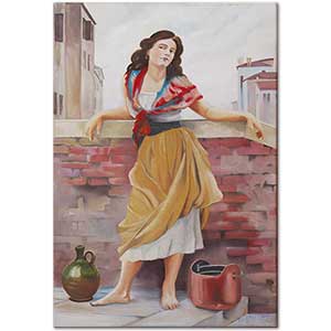 Eugene de Blaas The Water Carrier Oil Painting Reproduction