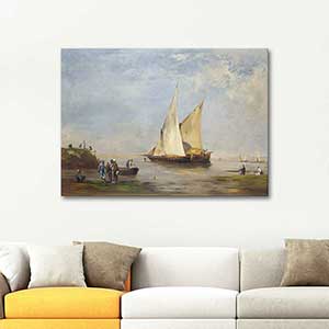 Eugene Fromentin Boats on the Nile Art Print