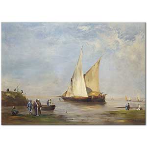 Eugene Fromentin Boats on the Nile Art Print
