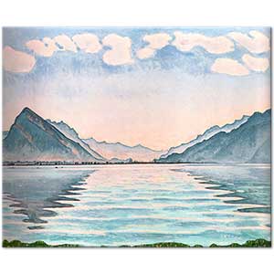 Ferdinand Hodler Göl Manzarası Kanvas Tablo
