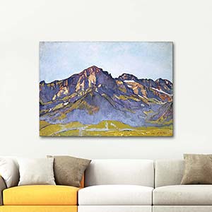 Ferdinand Hodler The Dent Blanches At Champery Art Print